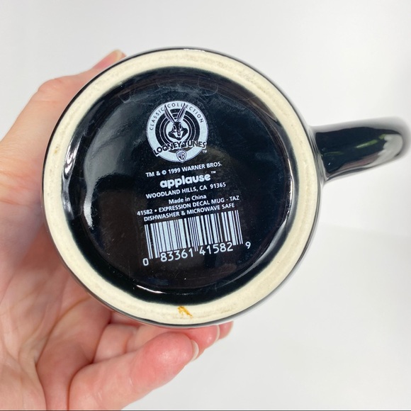 Vintage Taz Coffee Mug Applause 1999 Abstract Taz Looney Tunes WB - Picture 9 of 10